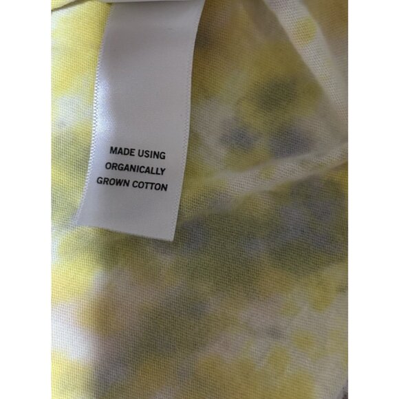 Agolde Women's Linda Boxy T-Shirt Dip Dye Yellow Tee Short Sleeve sz XS X Small - Picture 7 of 10